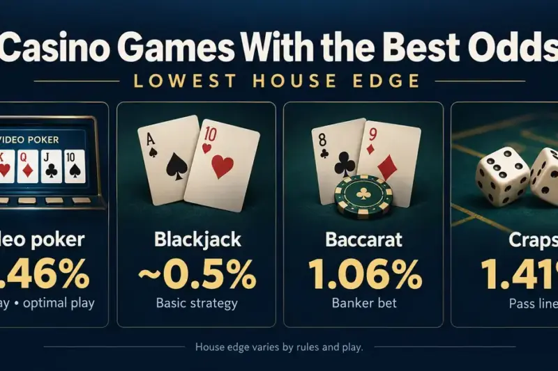 Casino Games With the Best Odds (Lowest House Edge)