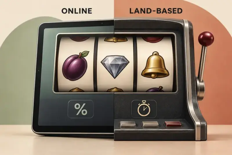Online Slots vs Land-Based Slots: RTP, Speed and How They Differ